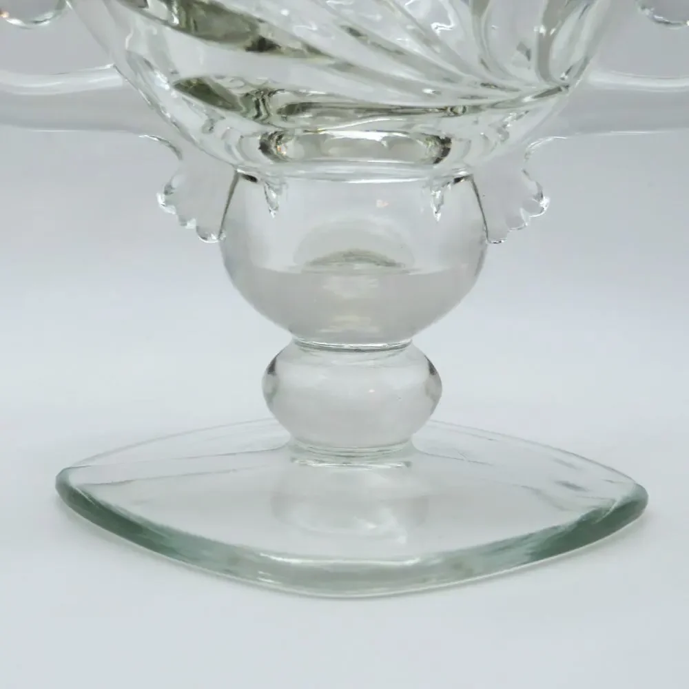 Vintage Indiana Glass Willow Clear Taper Candleholder Single Light Candlestick